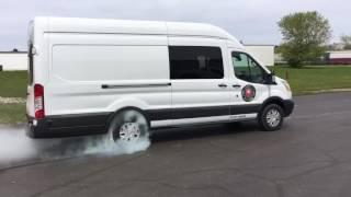 Ford Transit van burnout. Ecoboost V6