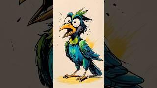 Surprised Bird...Melted Like Clay