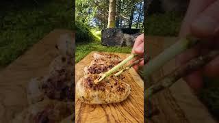 Forest Salsa Chicken  #shorts #menwiththepot #cooking #asmr #food #fire #nature #life #relax360p