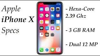 Apple iPhone X Specifications - Hexa-core 2.39 GHz