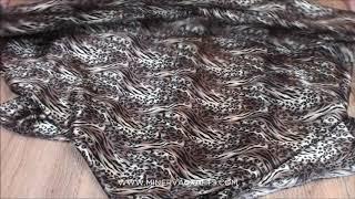 Satin Tiger Animal Print Dress Fabric