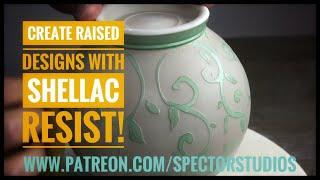 Learn To Decorate Your Pottery Using Shellac Resist - Pottery Demonstration