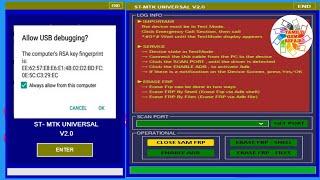 ST-MTK UNIVERSAL Samsung ADB Enable Tool, Erase Frp, unlock frp