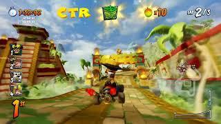 Crash Team Racing Remake _ Papu's Pyramid shortcut - Get all letters CTR Challenge token