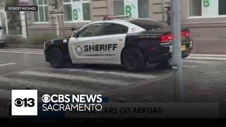 Why was a Sacramento sheriff's office vehicle in Europe?