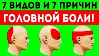 7 ВИДОВ ГОЛОВНОЙ БОЛИ! И их причины! Избавишься, если узнаешь причину!