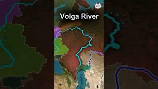 Volga River | वोल्गा नदी | longest river in Europe | Through Animation #worldgeography #mapinshort