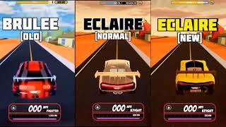 Old Brulee VS Normal Eclaire VS New Eclaire Evolution Of Bugatti Speed Test in Roblox Jailbreak