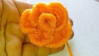 Hand Embroidery Amazing Trick |  Easy Flower Rose Design Trick | Sewing Hack.