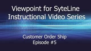 Nutech Systems Tutorial Series - Episode #5 Customer Order Ship