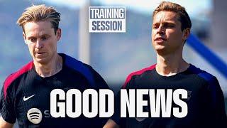 DE JONG TRAINS WITH THE SQUAD | FC Barcelona training 