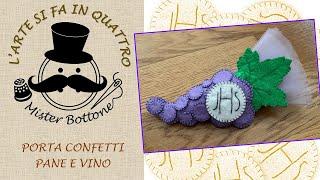 Idea per confezionare confetti per COMUNIONE fai da te | tutorial porta confetti PANE e VINO