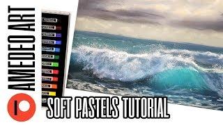 How to paint sea in soft pastels | Kate Amedeo