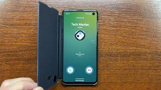 Samsung Galaxy S10 Incoming Call in S-View Flip Cover Case