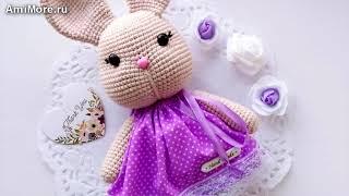 Амигуруми: схема Зайка в платье. Игрушки вязаные крючком - Free crochet patterns.