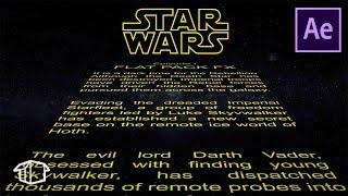 How to make Horizontal Star Wars Title Crawl - Template After Effects CS6