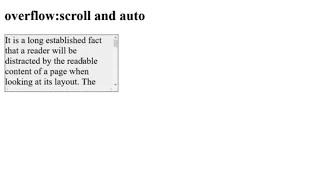 Difference between the css overflow scroll and auto lesson:18(part-3)