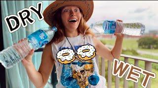 4K Dry vs Wet Challenge: Transparent White Top in the Rain - Crazy reaction because it was..