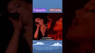 Ariana Grande's HIGH NOTE falsetto vs. whistle  || #arianagrande #shorts #music #youtubeshorts