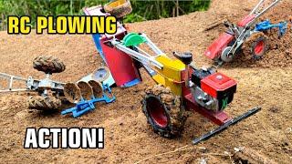 Driving Beautiful RC Tractor To Plowing Fields,RC DIY Tractor Farming Action#RCTractor #DIYFarming