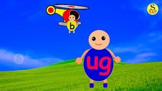 Let's read "u" family words/ub,ud,ug,um,un,up,ut/3 letter words for kids/s mam/smamkids