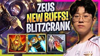 ZEUS TRIES BLITZCRANK WITH NEW BUFFS! - T1 Zeus Plays Blitzcrank SUPPORT vs Janna! | Season 2024