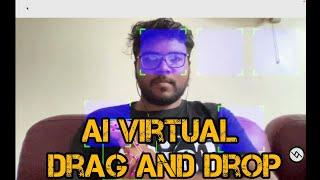 AI Virtual Drag and Drop Using Python  and OpenCV | Computer Vision | cvzone | mediapipe | Numpy