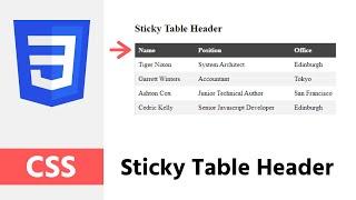 Pure CSS Sticky Table Header - CSS Tricks