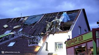 Severe storm over Ulm – Residential area completely devastated – Firefighters deployed | Sony PXW...