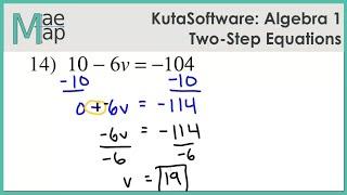 KutaSoftware: Algebra 1- Two Step Equations