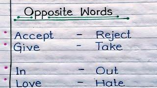 15 Opposite Words In English ll Best Opposite Words Name ll