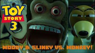 Disney & Pixar’s Toy Story 3 (2010) Woody, Slinky Vs. Monkey But It’s Normal, Fast, Slow & Reversed