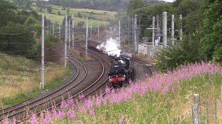 LMS 44871 Has Steam to Spare at Grayrigg Summit with the Cumbrian Mountain Express 3/8/24.