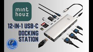 Minthouz 12-in-1 USB-C Docking Station (Must-Have for Gamers/Digital Nomads)