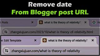 How to remove date from blogger post URL | Remove HTML from blogger URL