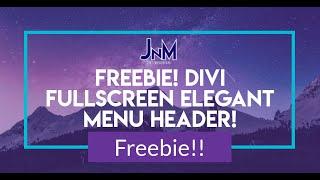 Divi Fullscreen Elegant Menu Header