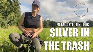 SILVER IN THE TRASH /// Metal detecting UK .. and finding precious metal in a field of rubbish 