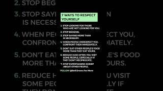 7 Habits That Raise Your Self Respect — Self Grows #SelfRespect