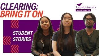 Clearing: Student Stories | Aston University