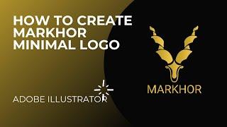 how to create markhor minimal logo in adobe illustrator