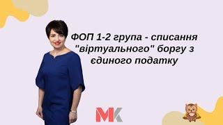 ФОП 1-2 група - списання "віртуального" боргу з єдиного податку