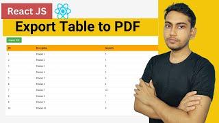 Export PDF Table in ReactJS