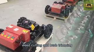 RC crawler mowing machine made by Vigorun Tech, Vigorun remote controlled crawler tank lawnmower