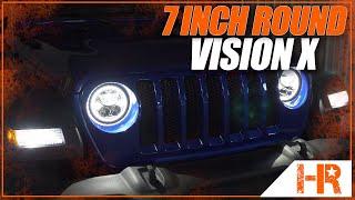 Vision X 7" Round LED Headlights with Halos and Light Bar Technology