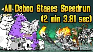 Beating All Daboo Stages Speedrun | Battle Cats