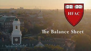 The Balance Sheet - Harvard Financial Analysts Club Comp #6