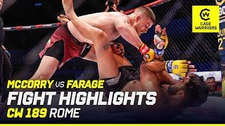 THIS GOT HEATED    | Paddy McCorry vs. Shuki Farage | CW 189 Rome Fight Highlights