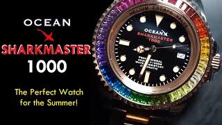 OceanX Sharkmaster 1000 SMS1046 Rainbow Gemstone Dive Watch Review