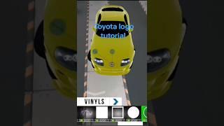 Toyota logo short tutorial  |car parking multiplayer #youtubeshorts