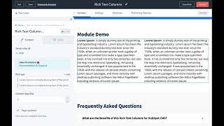 Rich Text Columns HubSpot CMS Module by Jake Lett